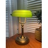 Newrays Green Glass Bankers Desk Lamp with Pull Chain Switch
