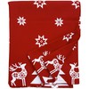 Ragged Rose Christmas Table Cloth - Festive Linen Tablecloth with