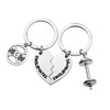 SEIRAA Keychain Workout Jewelry Fitness Gift Weightlifting Keychain Fitness Couples