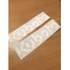 KUBOTA 12” WHITE NEW LOGO TRACTO VINYL DECAL STICKER -