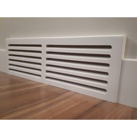 Snug Vent 1 x 8 x 26 Inch MDF Cold Air Return Grill - Wood Wall Vent for Home Improvement - Primed White and Ready to Paint - Flexible Install Options