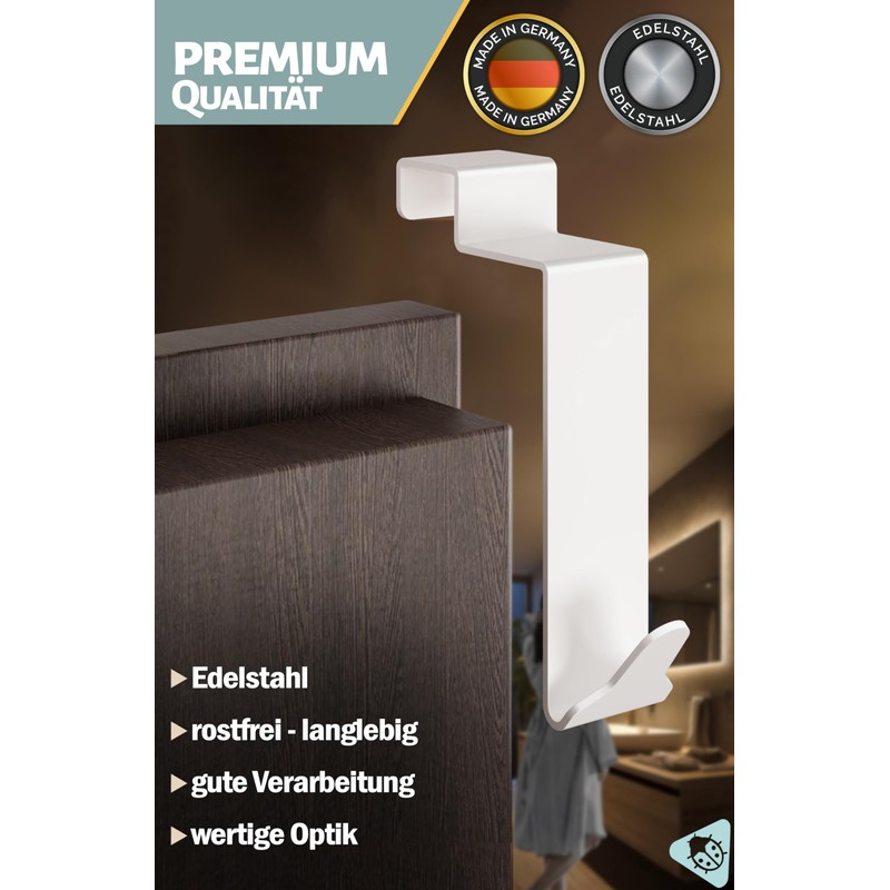 Menz Premium Door Hooks for Hanging Inside - Pack of