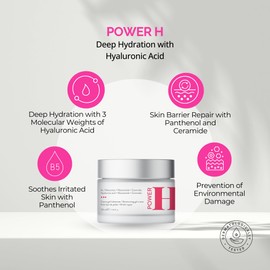 Hydrating Face Cream with Hyaluronic Acid + Ceramides & Niacinamide | Deep Moisturisation - Anti-Ageing & Skin Barrier Repair | Firms & Calms Sensitive Skin | Day & Night Moisturiser | 50ml