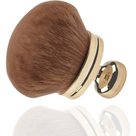 Large Body Makeup Brush, Fake Tan Body Brush, Self Tanner Tan Back Applicator, Brushes for Bronzers Blend Self Tanning Applicator, Oval Face Leg Makeup Brush(Gold Handle)