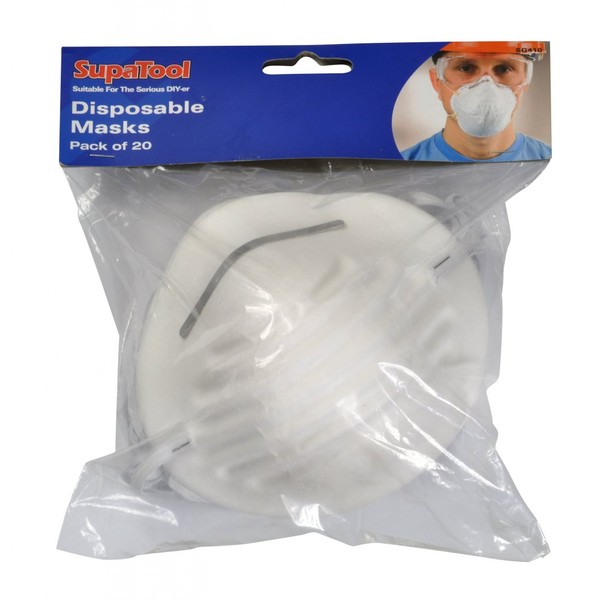 SupaTool Nuisance Dust Mask Disposable Cleaning Molded Face Masks Respirator