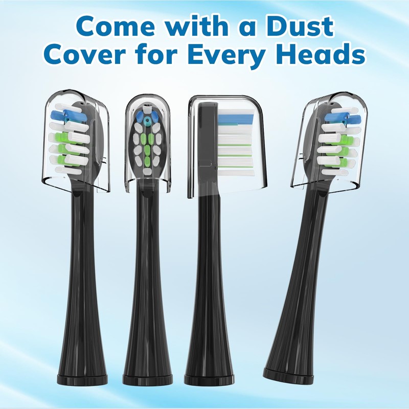 6 Pack Replacement Replacement Brush Heads for Waterpik Sonic Fusion