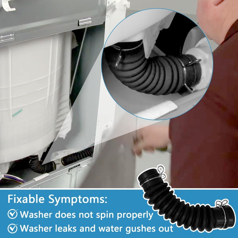 AEM73213001 Washer Washing Machine Drain Hose Compatible with LG Washer