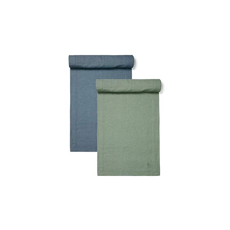 Marc O Polo Akalla Table Runner Smoke-Blue, 50 x 250