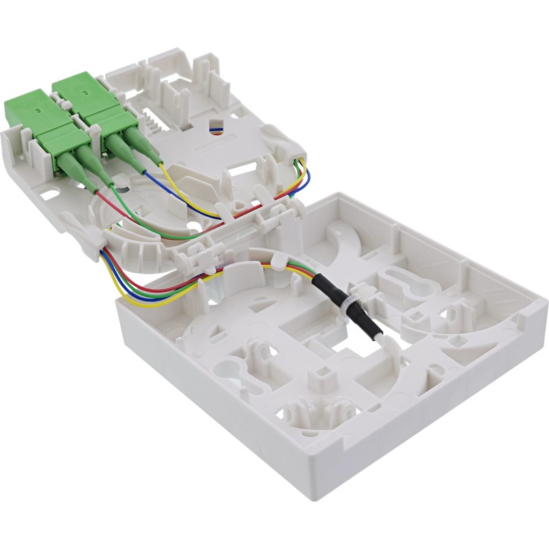 InLine FTTH 88115 Extension Box, 4x LC/APC, 9/125µm OS2, Pre-Assembled,