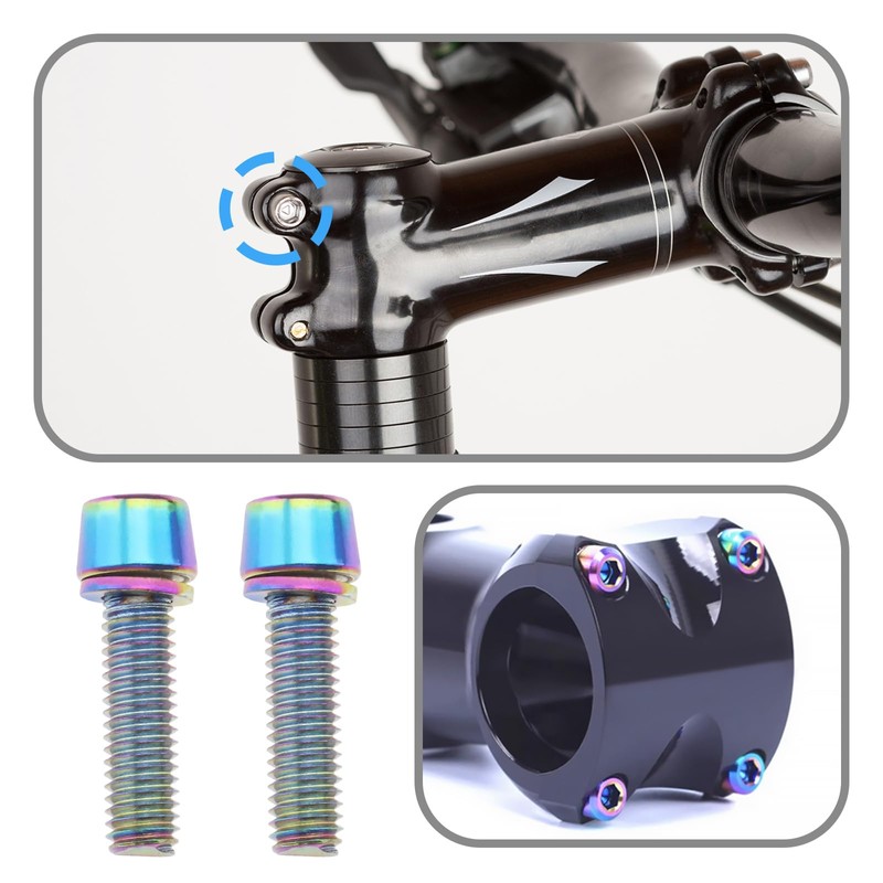 SING F LTD 12PCS Bike Stem Bolts M5x17mm Titanium Alloy