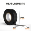WINSOME Black Electrical Tape Waterproof Heat Resistant Tape 20m x