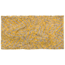 styleBREAKER 04026053 Women's Woven Headband with Zigzag Zag Pattern Twist Knots, Warm Winter Headband, Colour: Curry Grey
