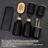Juego de Accesorios de Baño 7 Piezas, PPBambú Impermeable, Incluye