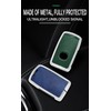 ontto 3-Buttons Key Fob Case Metal Frame Key Shell Leather
