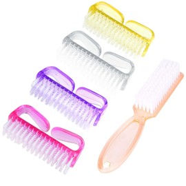 5PCS Handle Grip Nail Brush, Hand Fingernail Scrub Cleaning Brushes for Toes and Nails Cleaner, Pedicure Scrubbing tool kit for Men and Women (Multicolor)