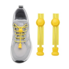 UGY Elastic No Tie Shoe Laces - Quicklace for Kids & Adults | Strong Lock, Speed Shoestrings, Yellow