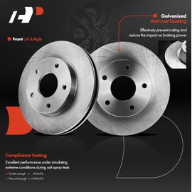 A-Premium 10.75 inch (273mm) Front Vented Disc Brake Rotors Compatible with Select Chevy, GMC, Oldsmobile and Isuzu Models - Blazer/Jimmy 98-05, S10/Sonoma 98-04, Hombre 98-00, Bravada 97-01, 2-PC Set