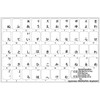 Japanese Hiragana Keyboard Decals with Black Lettering Transparent Background