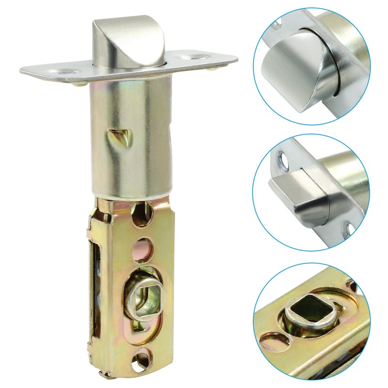 Cionyce Tubular Mortice Latch, Passage Door Latch, Adjustable Square Latch