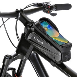 Bolsas de Bicicleta de Celular Impermeables para Montaje de Teléfono Bolsa de Tubo Superior con Marco Frontal con Pantalla Táctil Funda de Soporte para Teléfono Compatible con Celular de 4.7 "-6.8"