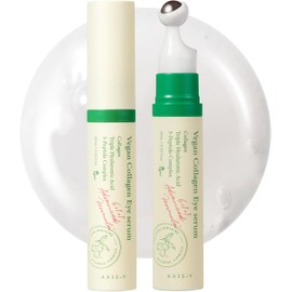 AXIS-Y - Suero de colágeno vegano para ojos con triple ácido hialurónico y complejo de 5 péptidos - Cuidado de las arrugas, reducción de líneas finas, iluminador - Cuidado de la piel coreano vegano y libre