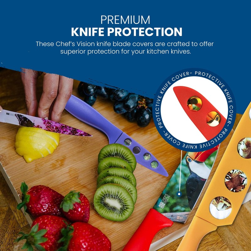 CHEF'S VISION Wildlife Knife Blade Covers - Premium Kitchen Knife