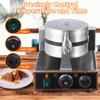 Litake Commercial Waffle Cone Maker 1200W 110V Stainless Steel Electric