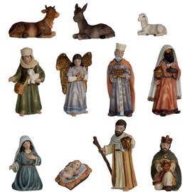 FADEDA 11x Nativity Figures Orient/Height: 10 cm/Hand-Painted/Detailed Nativity Figures - Christmas Table Decoration Nativity Accessories