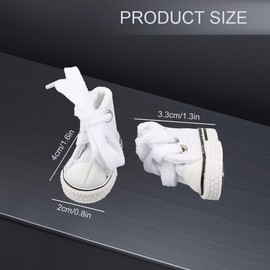 2 Pairs Mini Finger Shoes,Fingerboard Skateboard Shoes for Finger Toys(Black&White)