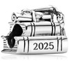 MSPOVOF 2025 Graduation Book Charms S925 Sterling Silver Charm Bead For Bracelets and Necklaces For Women Jewelry Present