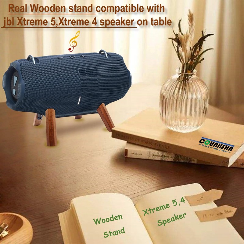 Real Wood Stand comparible for jbl Xtreme 5,Xtreme 4 Speaker,Walnut
