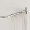 Naiture Neo-Angle Shower Curtain Rod Stainless Steel with Ceiling Support,