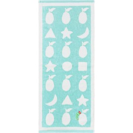 Hayashi FP433201 Face Towel, Approx. 13.0 x 31.5 inches (33 x 80 cm), Harapeko Aomushi, Shape, Blue