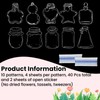 42Pcs Transparent Dried Flower Bookmark Marking Kit, Includes 40Pcs Handmade