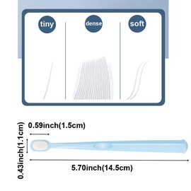 KnocKconK Cat Toothbrush with Mini Soft Head, Pet Teeth Deep Clean Dense Brush, Safe and Effective Oral Care, Small Dog Tooth Brush Away Bad Breath(Pink, Blue)