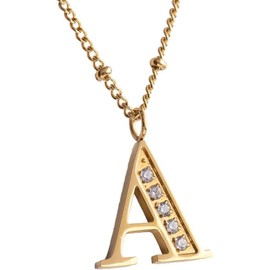 LuckyLy Collares para Mujer Inicial Acero Inoxidable Oro 18K Regalos Mamá