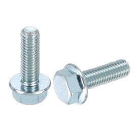 uxcell 25pcs M8-1.25 x 25mm Metric Flange Hex Cap Bolt Fully Thread DIN 6921 Flanged Bolts Hexagon Screws Carbon Steel Zinc Plated Blue/White