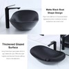 Davivy 24.5'' X 13.8'' Large Matte Black Oval Vessel Sink