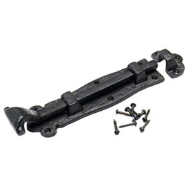 Merriway BH02027 Gerader Schubriegel 200 mm, Antik-schwarz / Weiß