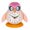 Eichmüller Kinderwecker Eule rosa Analogwecker mit Alarm Snooze und Licht