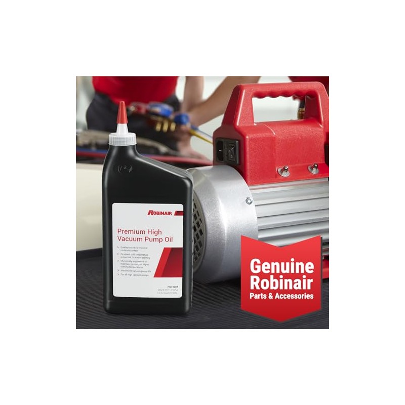 Robinair 13203 Premium High Vacuum Pump Oil, Quart (12-Pack)