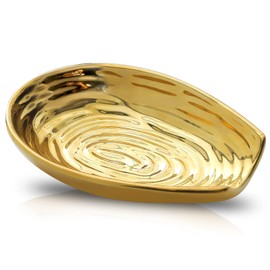 Hasense Spoon Rest for Stove Top, Ceramic Gold Spoon Holder for Stove Top and Kitchen Counter, Large Stable Heat-resistant Utensil Rest for Cooking, Spatula Ladles Tongs, Home Kitchen Decor, 1 PC