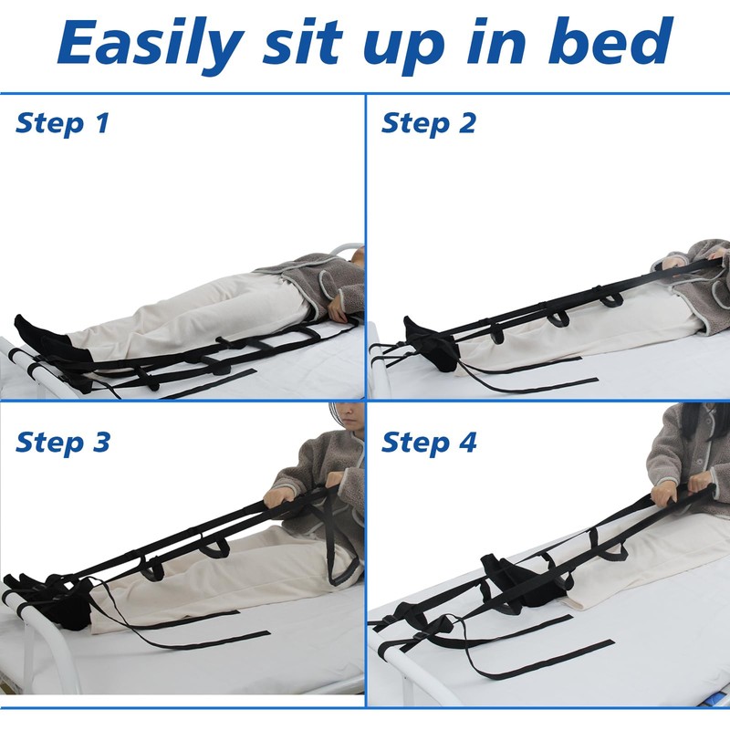 KkaFFe Bed Ladder Assist Pull Up Sit Up with 6