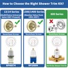 Replacement for D Faucet 13 Series Single-Function Shower Valve Trim