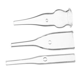 Baluue 3Pcs Facial Pore Vacuum Glass Head Kit Reusable Blackhead Removal Accessories for Nose Chin Face Cleaning Professional Grade Skincare Replacement Parts