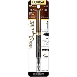 L'Oréal Paris Makeup Brow Stylist Shape & Fill Mechanical Eye Brow Makeup Pencil, Brunette, 0.008 oz.