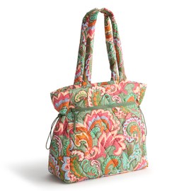 Vera Bradley Featherweight Original Zip Tote Bag, Leaf Me Not Paisley