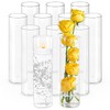 TBWIND 12Pcs Glass Cylinder Vases 12 Inch Tall Clear Vases
