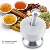 Stainless Steel Mortar Pestle Beans Garlic Spices Foodstuffs Grinder Kitchen