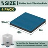 Flehomo Anti Vibration Rubber Pads, 8" x 8" x 3/4"